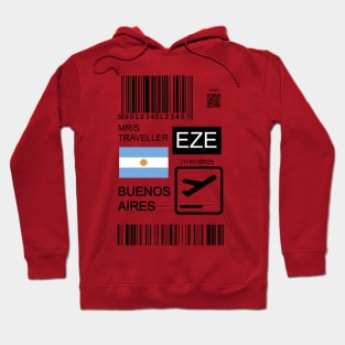 Buenos Aires Argentina travel ticket Hoodie